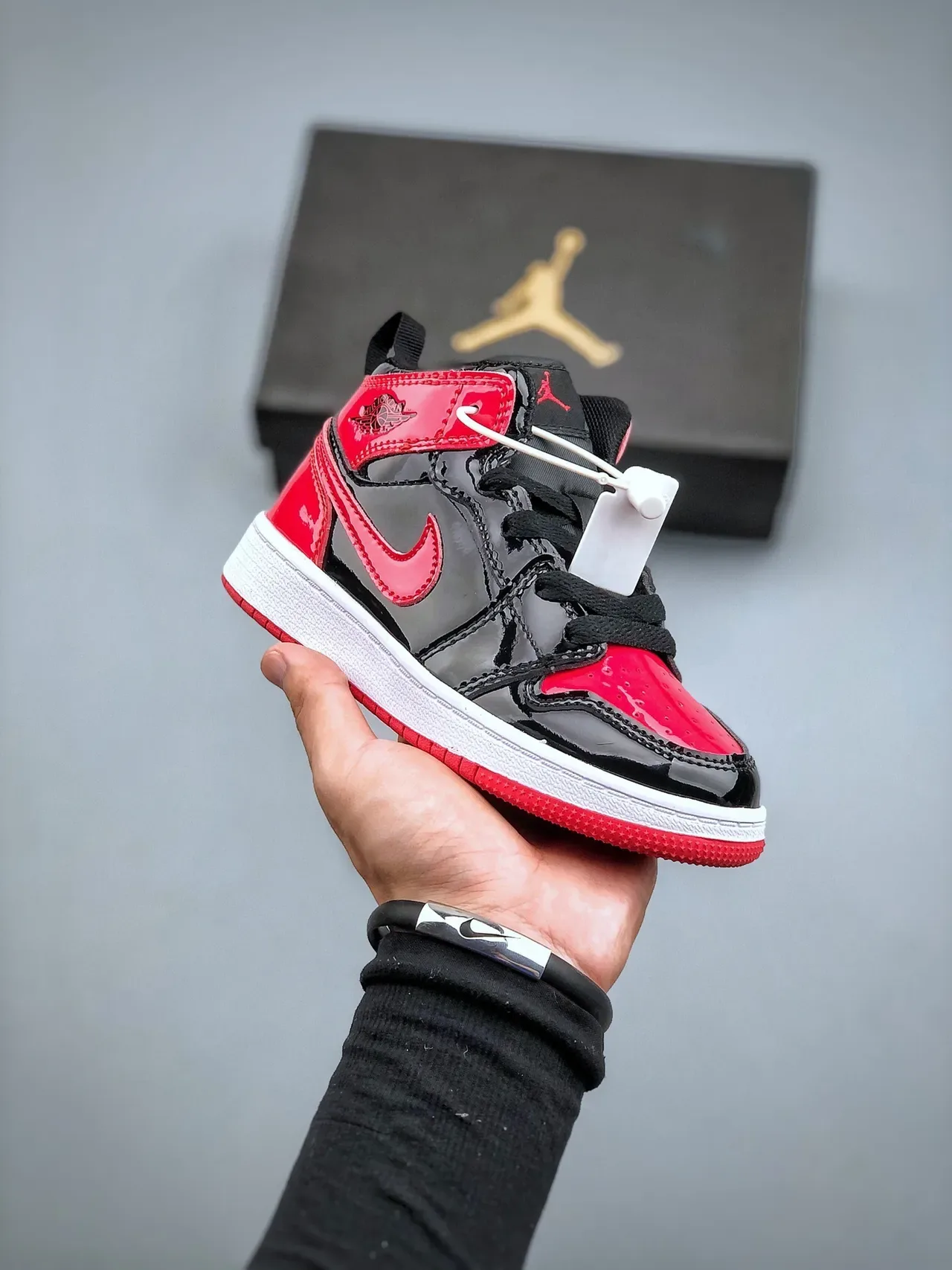 Air Jordan 1 Low Black Red White Lifestyle Sneakers 7