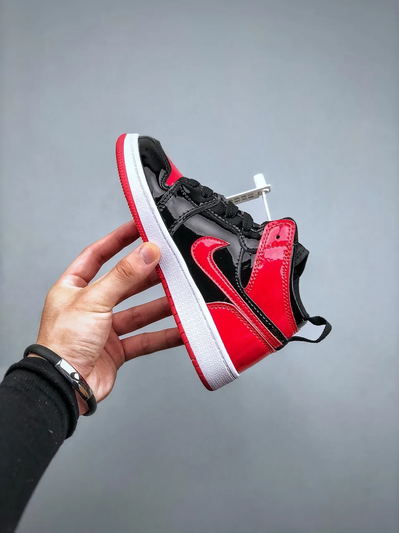 Air Jordan 1 Low Black Red White Lifestyle Sneakers 22