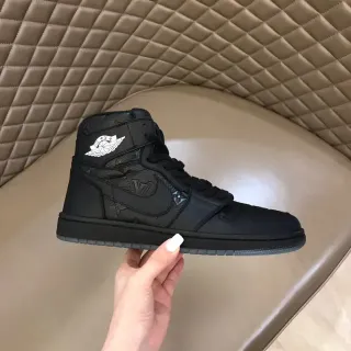 Air Jordan 1 Monogram Tênis de Basquete Preto de Cano Alto