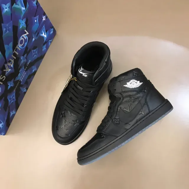 Air Jordan 1 Monogram Tênis de Basquete Preto de Cano Alto 2