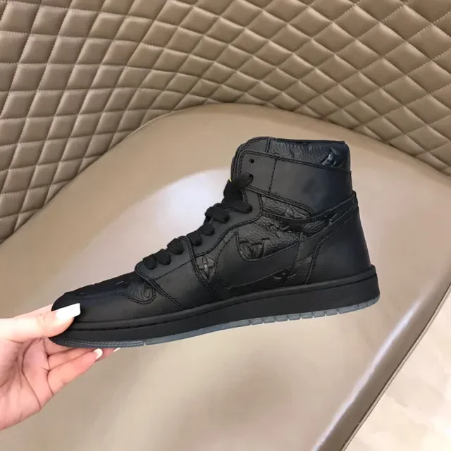 Air Jordan 1 Monogram Tênis de Basquete Preto de Cano Alto 4