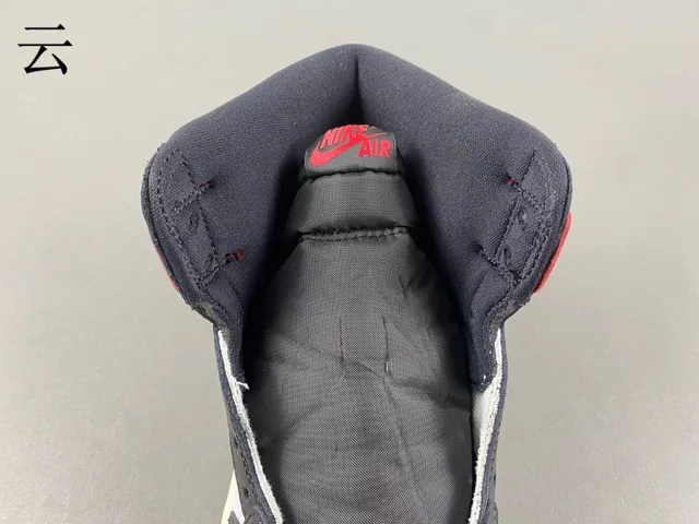 Air Jordan 1 Vermelho Preto High-Top Com Painéis De Couro Tênis De Basquete 6