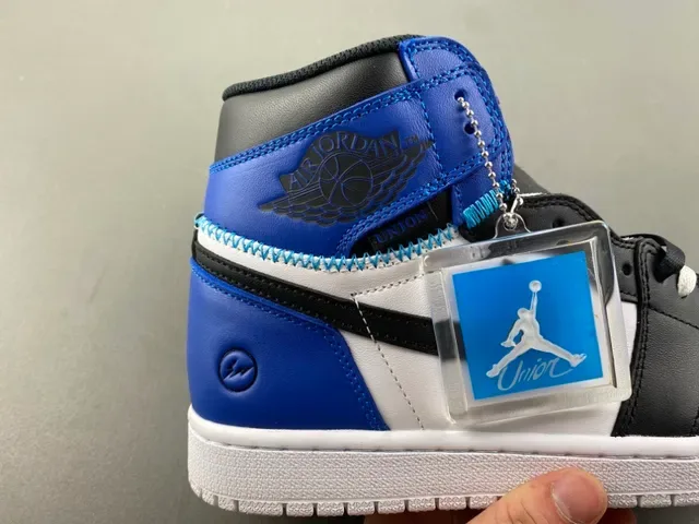 Air Jordan 1 Union Los Angeles Royal Blue Black White Tênis de Basquete 3
