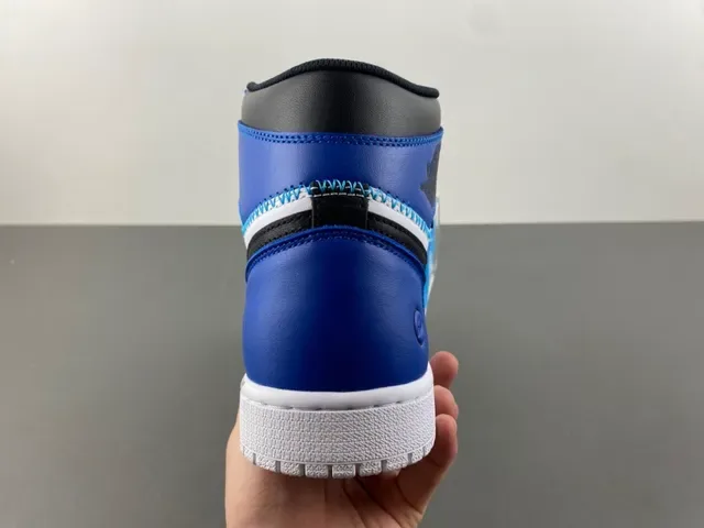 Air Jordan 1 Union Los Angeles Royal Blue Black White Tênis de Basquete 4