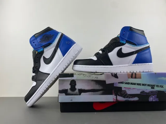 Air Jordan 1 Union Los Angeles Royal Blue Black White Tênis de Basquete 14