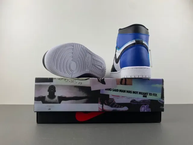 Air Jordan 1 Union Los Angeles Royal Blue Black White Tênis de Basquete 16