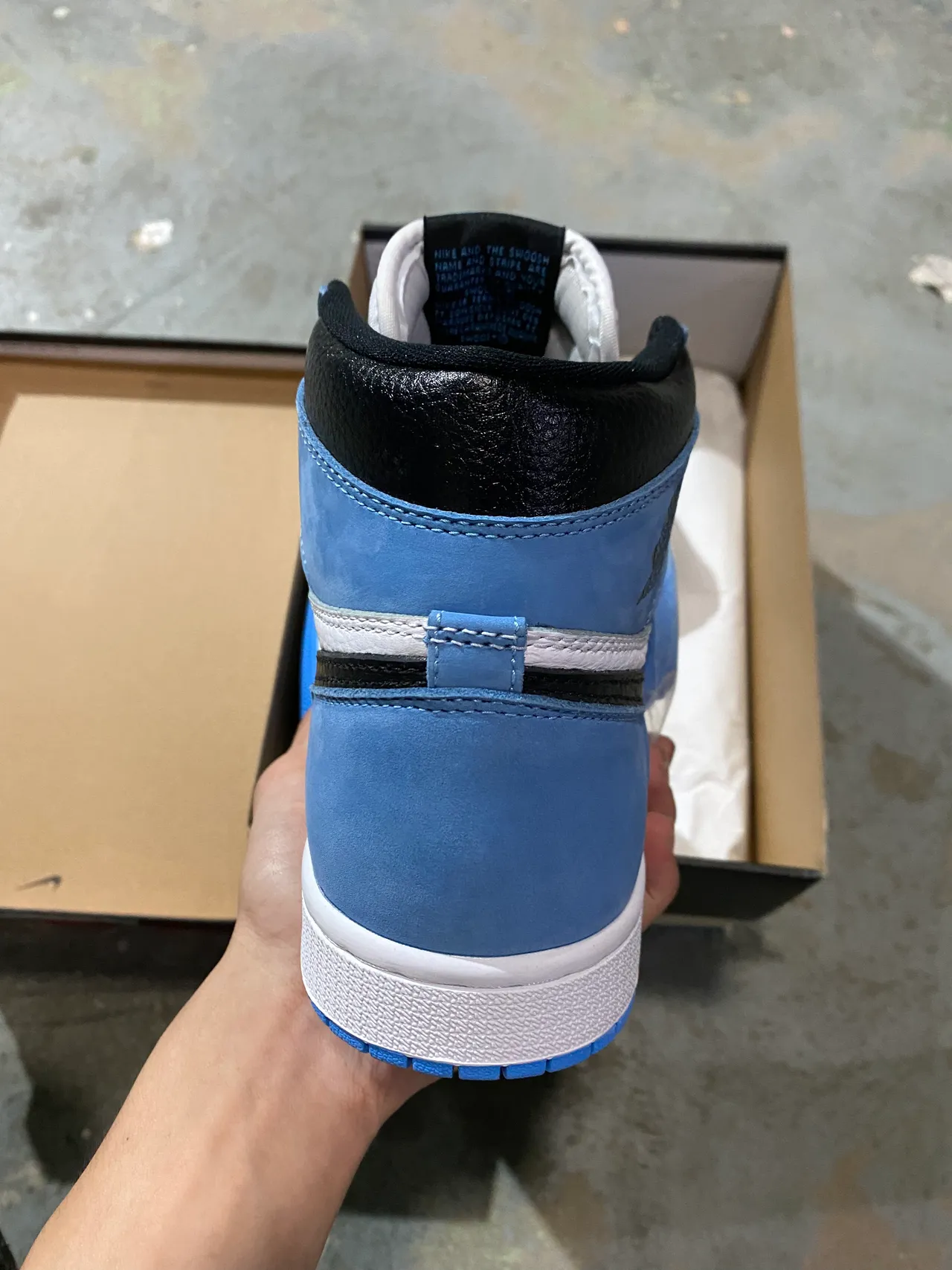 Air Jordan 1 University Blue White Black Basketball Shoes 6