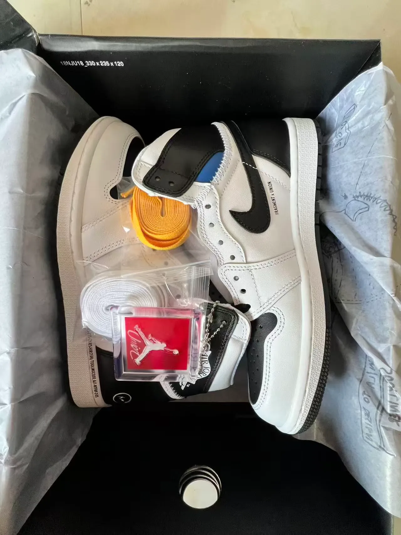 Air Jordan 1 Blanc et Noir Chaussures de Basketball 9