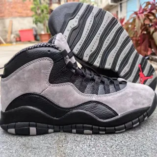 Air Jordan 10 Gray and Black Basketball Shoes