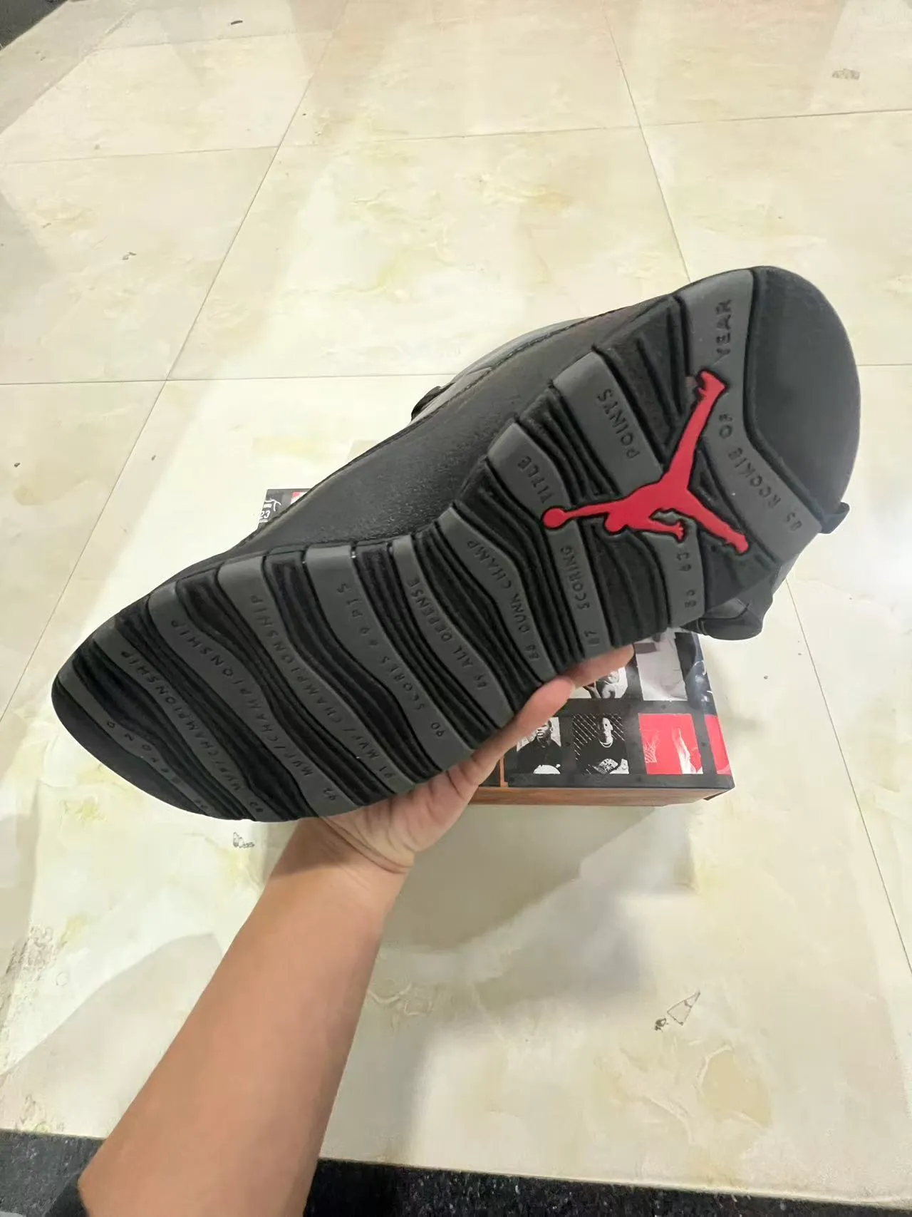 Air Jordan 10 Gray and Black Suede Leather Basketball Shoes 5