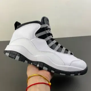 Air Jordan 10 White Black Gray Zapatos de Baloncesto