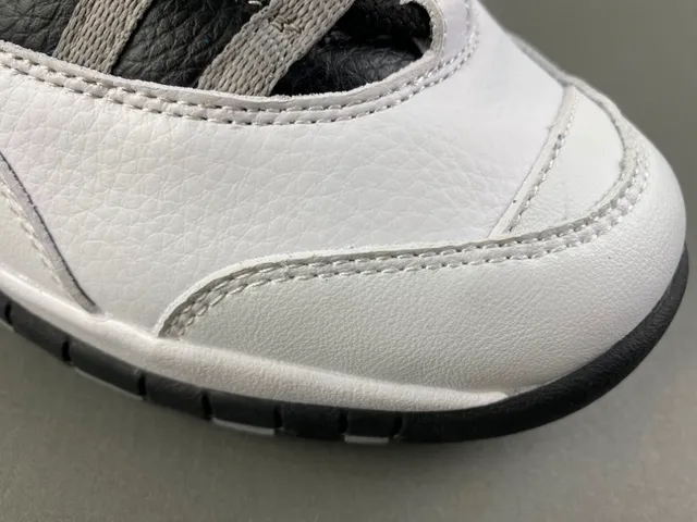 Air Jordan 10 White Black Gray Basketball Shoes 2