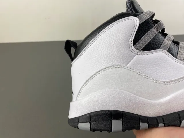 Air Jordan 10 White Black Gray Basketball Shoes 3