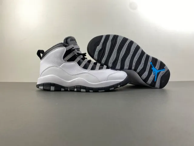 Air Jordan 10 White Black Gray Basketball Shoes 11