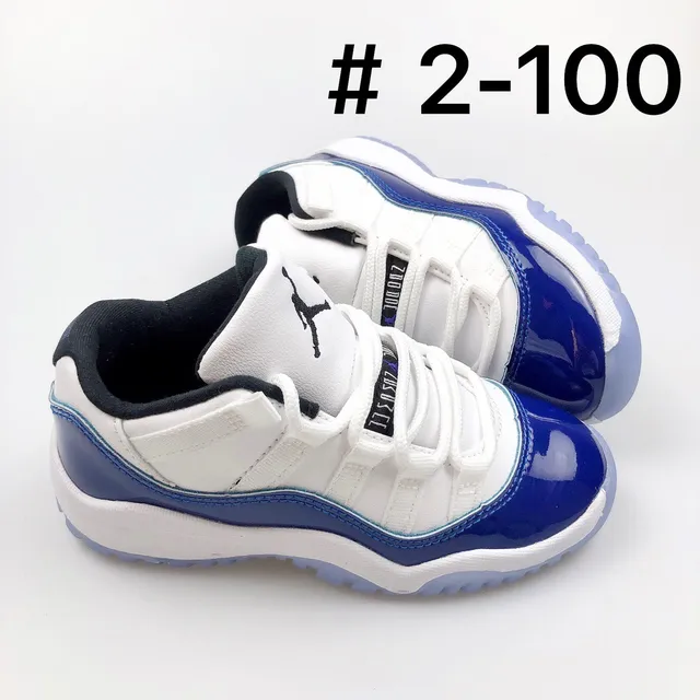 Air Jordan 11 Gray White Light Blue Basketball Shoes 15