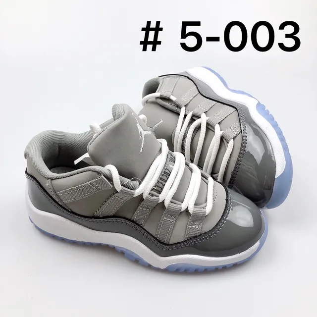 Air Jordan 11 Gray White Light Blue Basketball Shoes 18