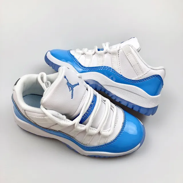 Air Jordan 11 Gray White Light Blue Basketball Shoes 22