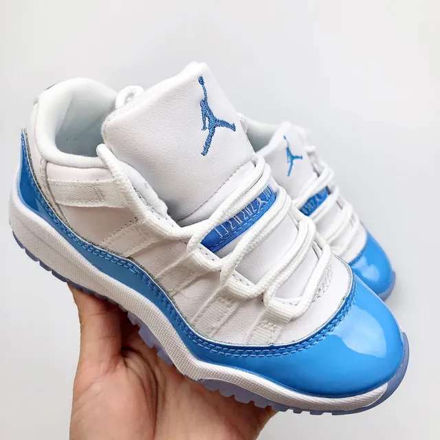 Air Jordan 11 Gray White Light Blue Basketball Shoes 24