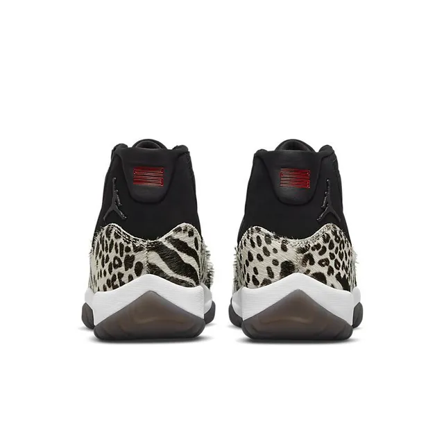 Air Jordan 11 Leopard Print Black Cream Basketball Shoes 2