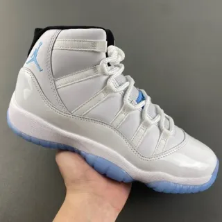 Air Jordan 11 White and Light Blue Basketball Shoes