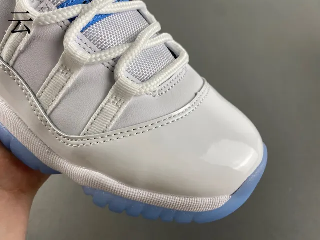 Air Jordan 11 White and Light Blue Basketball Shoes 2