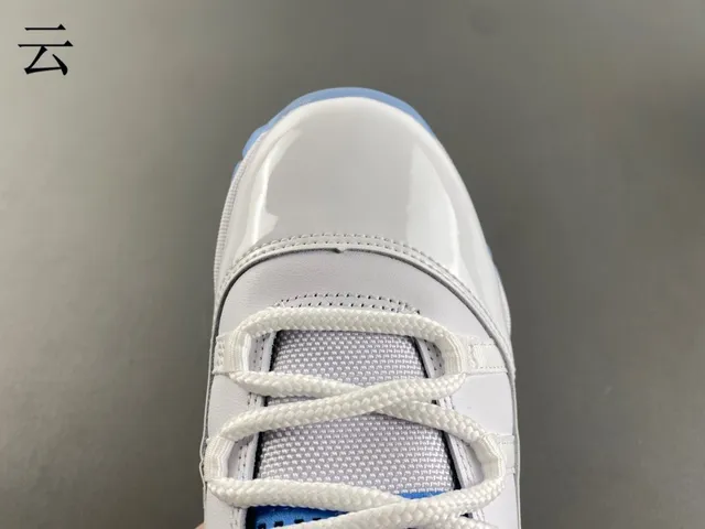 Air Jordan 11 White and Light Blue Basketball Shoes 6