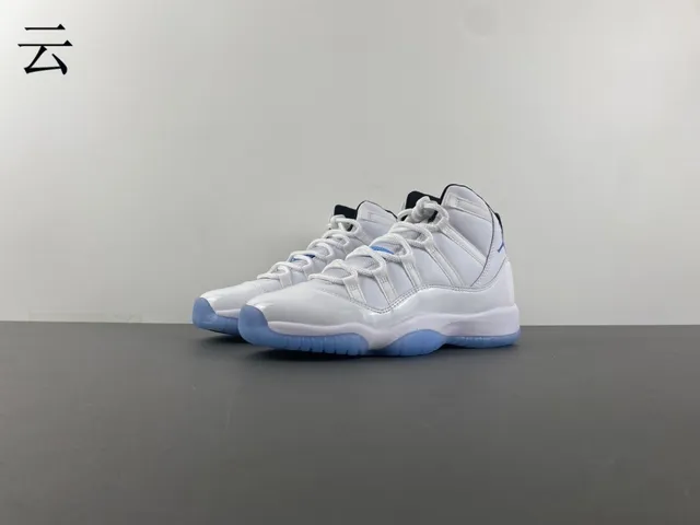 Air Jordan 11 White and Light Blue Basketball Shoes 11