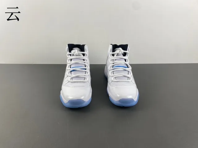 Air Jordan 11 White and Light Blue Basketball Shoes 12