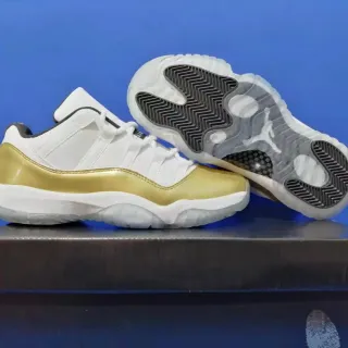 Air Jordan 11 White Gold Metallic Basketball Shoes