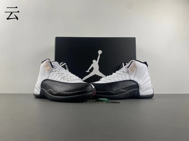 Air Jordan 12 White Black Gold Basketball Shoes 13