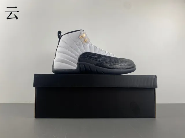 Air Jordan 12 White Black Gold Basketball Shoes 15