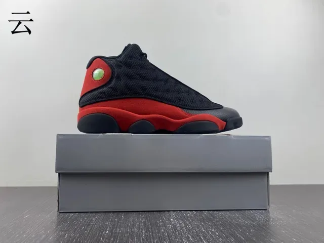 Air Jordan 13 Preto Vermelho Verde Jewel Tênis de Basquete 3