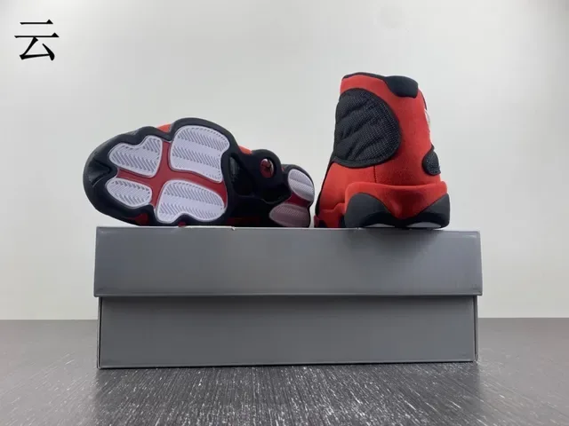 Air Jordan 13 Preto Vermelho Verde Jewel Tênis de Basquete 4