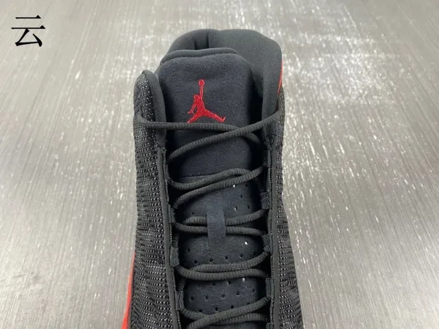 Air Jordan 13 Preto Vermelho Verde Jewel Tênis de Basquete 8