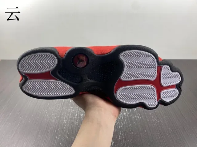 Air Jordan 13 Preto Vermelho Verde Jewel Tênis de Basquete 9