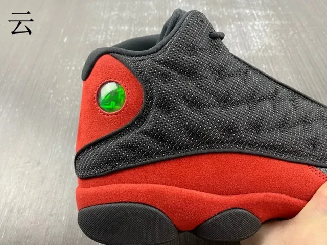 Air Jordan 13 Preto Vermelho Verde Jewel Tênis de Basquete 10