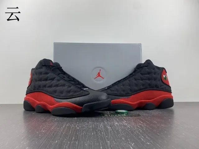 Air Jordan 13 Preto Vermelho Verde Jewel Tênis de Basquete 15
