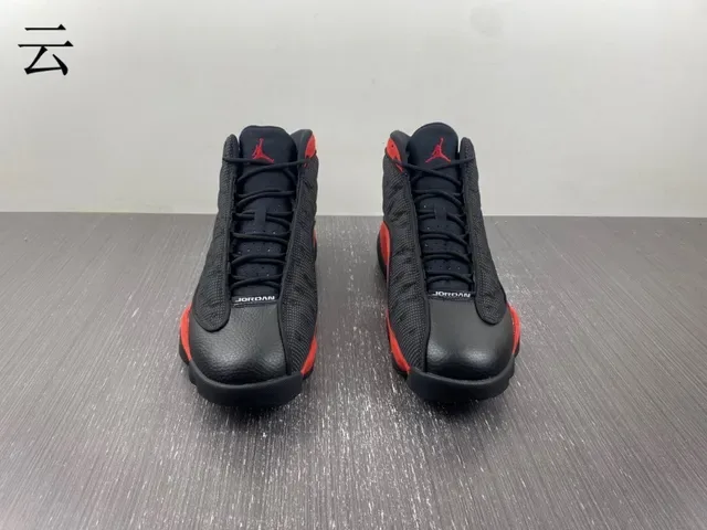 Air Jordan 13 Preto Vermelho Verde Jewel Tênis de Basquete 16