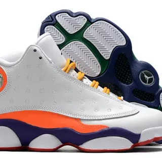 Air Jordan 13 白橙紫篮球鞋