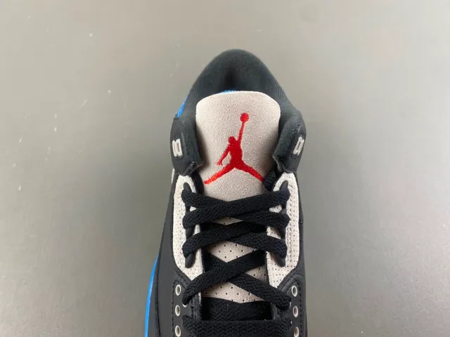 Air Jordan 3 Black Blue Beige Basketball Shoes 6