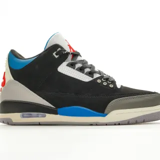 Air Jordan 3 Tênis de Basquete Preto Azul Vermelho Inspirado em Cimento