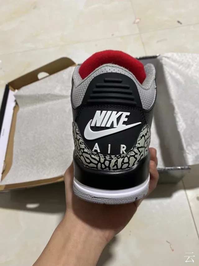 Air Jordan 3 Black Elephant Basketball Shoes 6