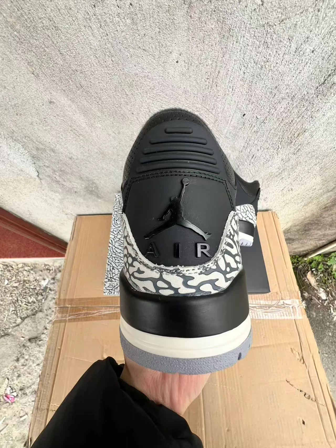Air Jordan 3 Black Elephant Print Basketball Shoes 8