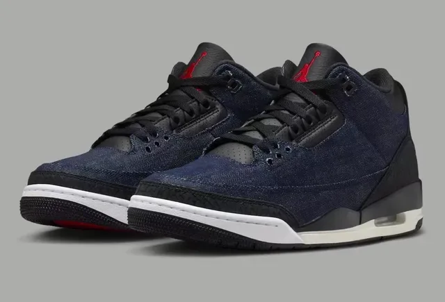 Baskets lifestyle Air Jordan 3 en denim à motif éléphant 9