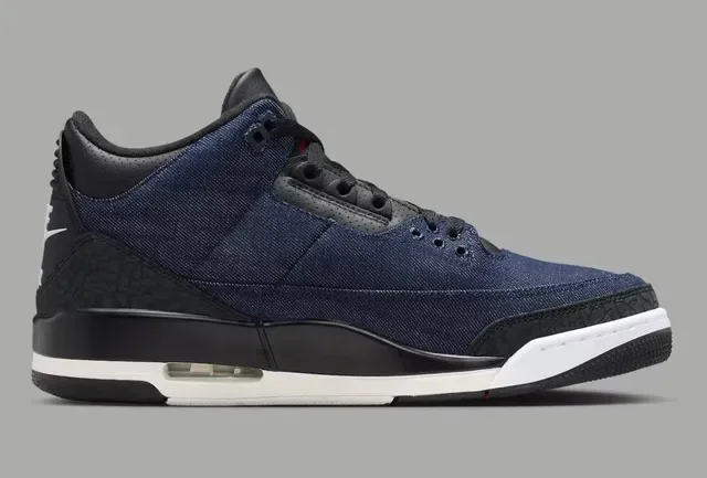 Baskets lifestyle Air Jordan 3 en denim à motif éléphant 10