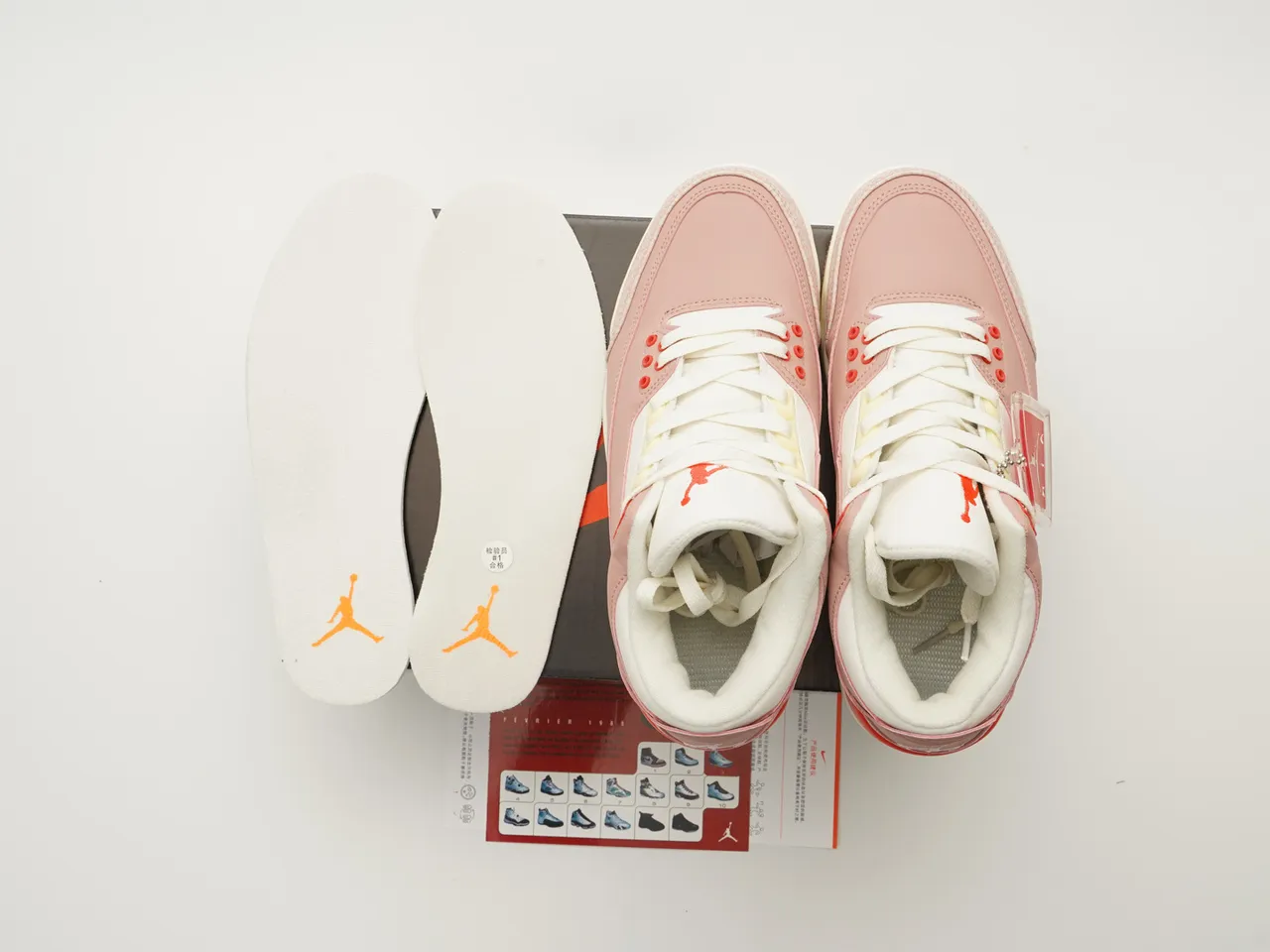 Air Jordan 3 Tênis de Basquete Rosa Poeira Laranja Creme 2
