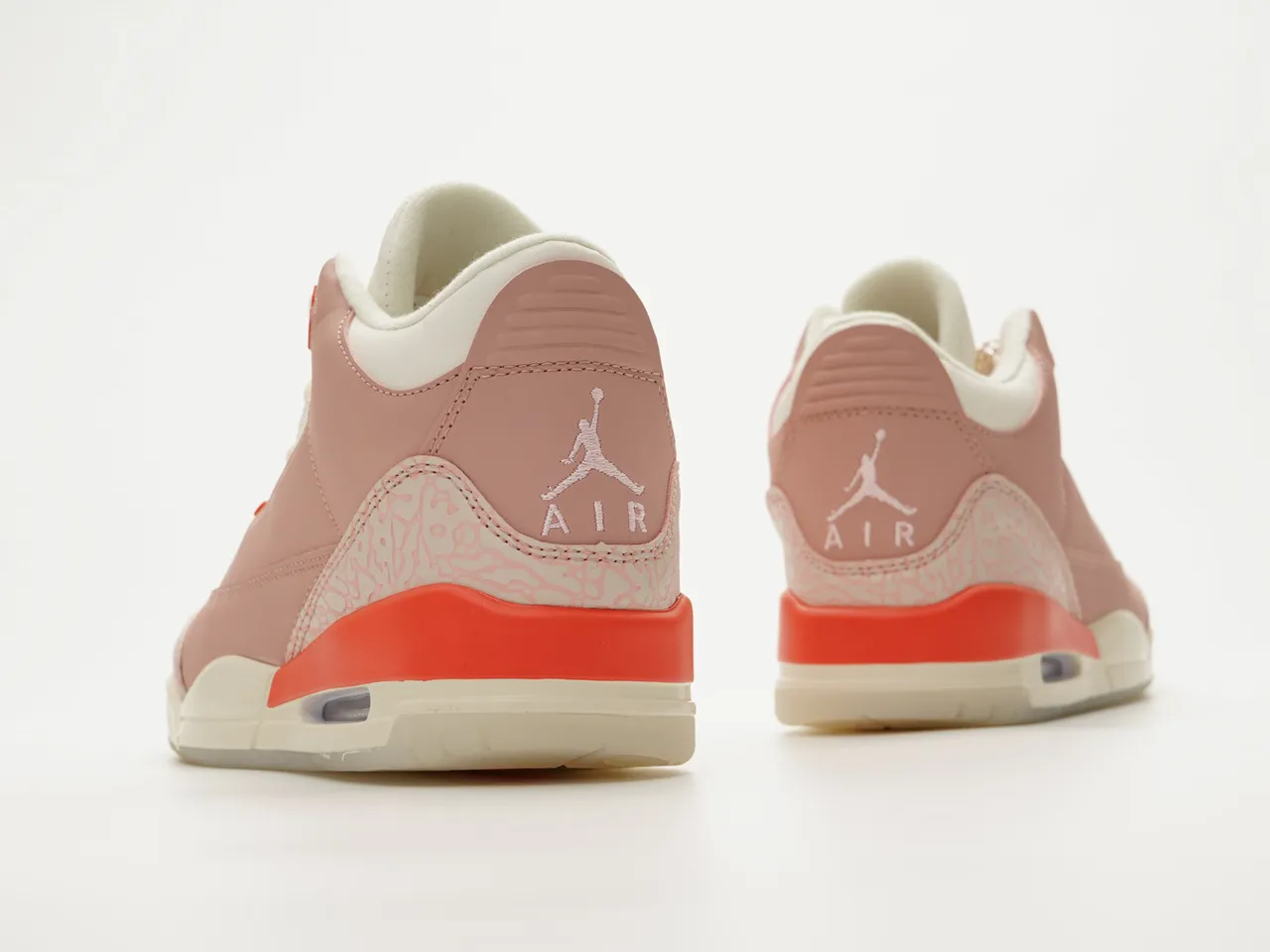 Air Jordan 3 Tênis de Basquete Rosa Poeira Laranja Creme 7