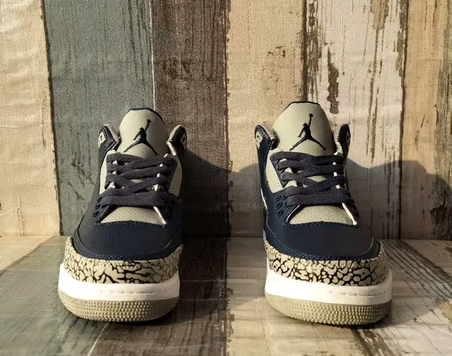 Air Jordan 3 Elephant Print Black Beige Basketball Shoes 4