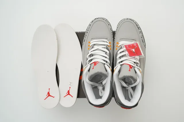Air Jordan 3 Gray Elephant Basketball Shoes 2