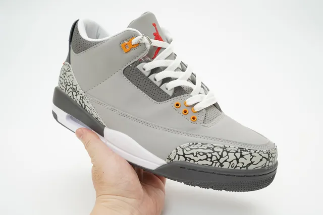 Air Jordan 3 Gray Elephant Basketball Shoes 3